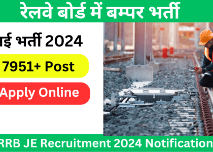 RRB JE Recruitment Notification 2024